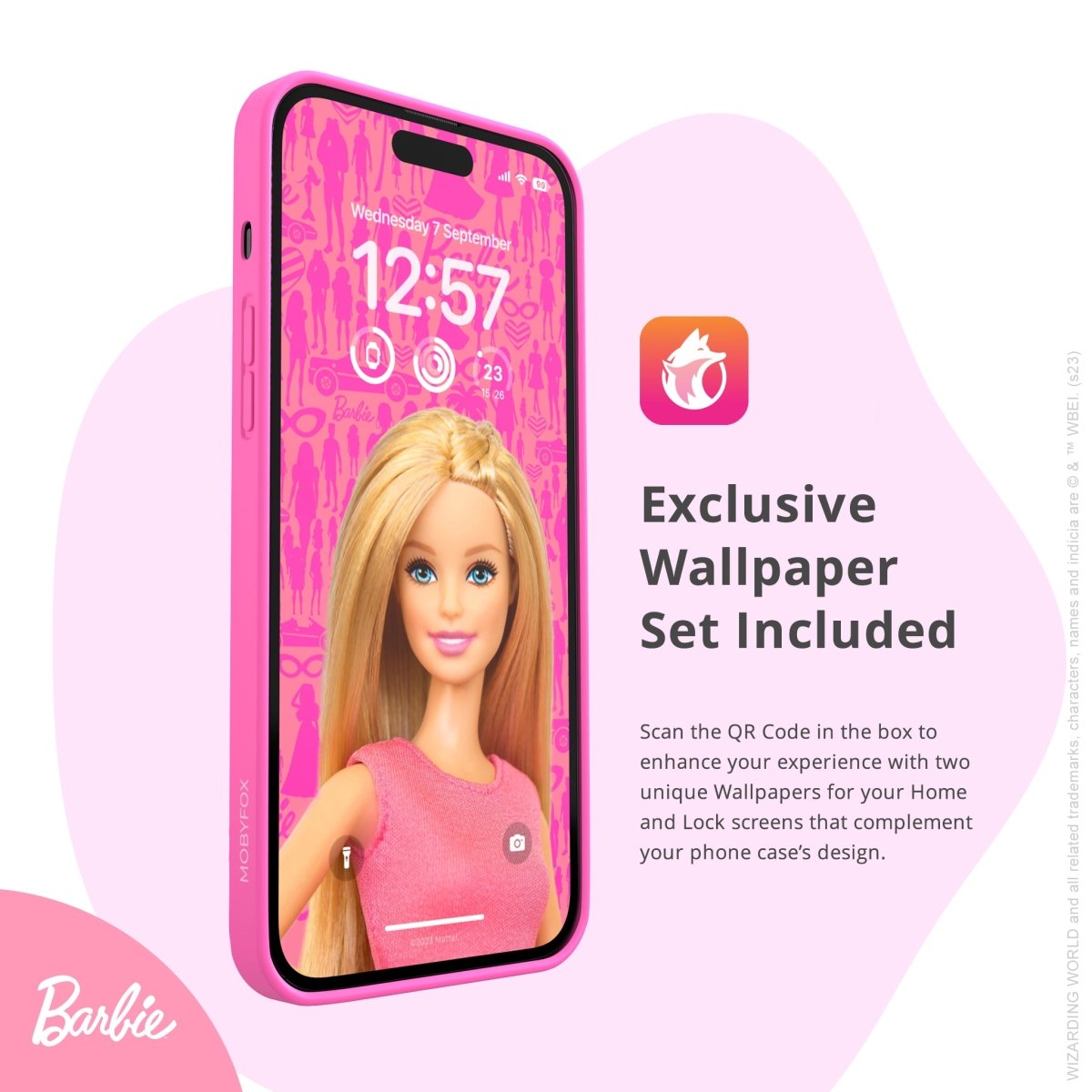 BARBIE Classic Pink Apple iPhone 14 Pro Phone Case - MobyFox