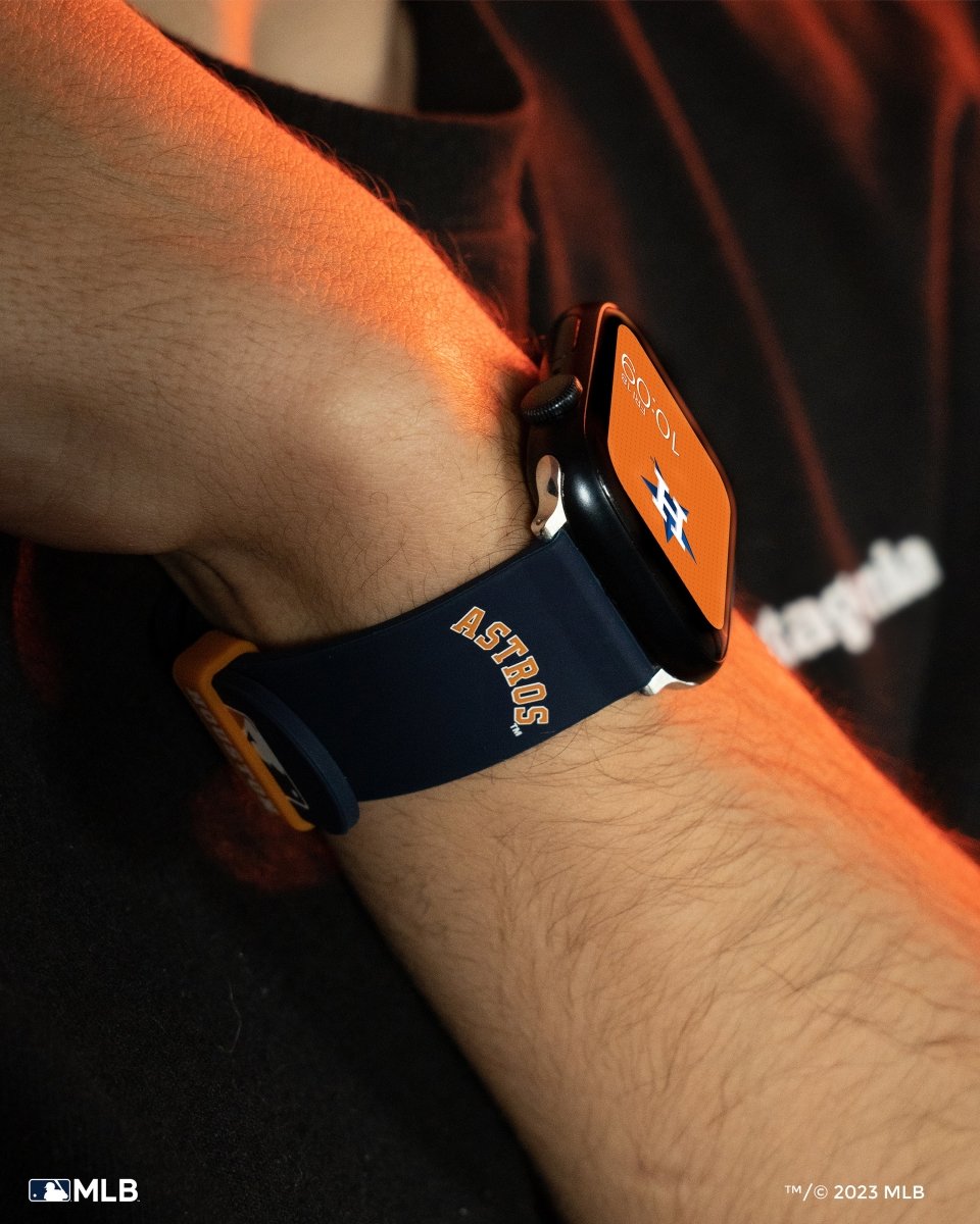  Game Time Houston Astros Silicone Sport Watch Band Compatible  with Apple Watch : Cell Phones & Accessories