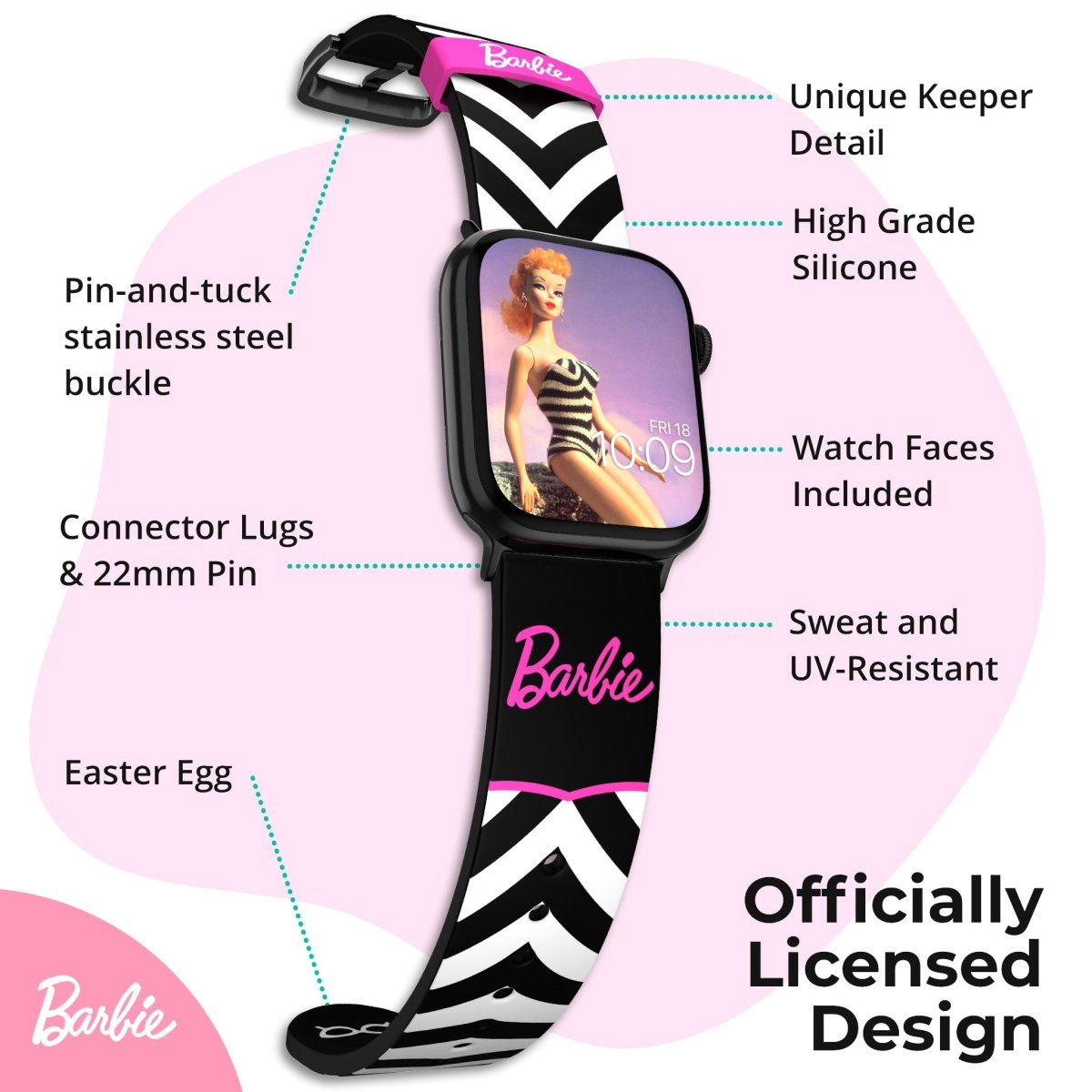 MobyFox - Bracelet Montre Connectée, Barbie Montres bracelets