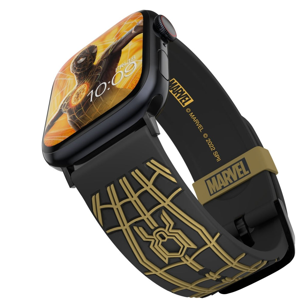 MARVEL - Spider-Man Black and Gold 3D Smartwatch Band - MobyFox