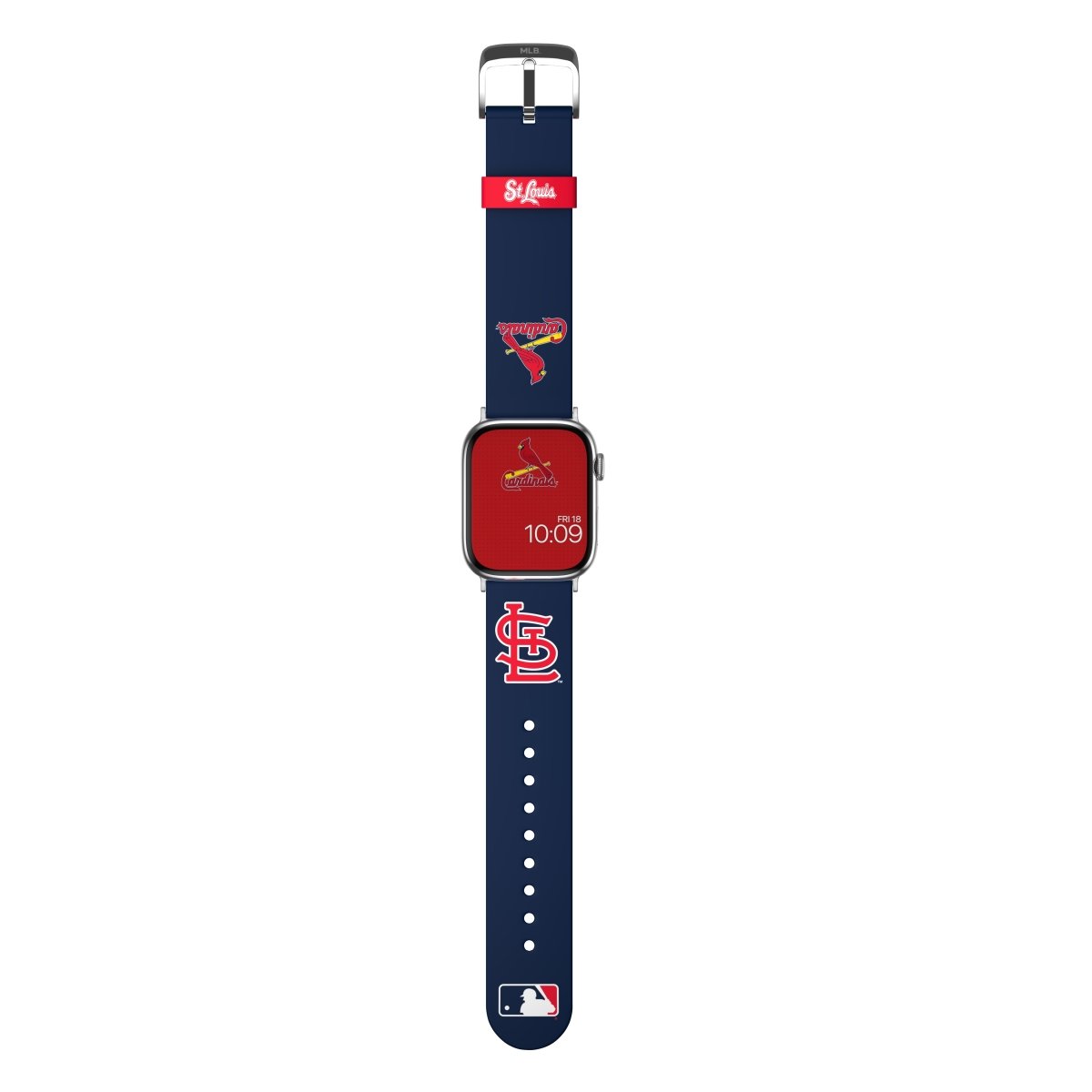 Gametime MLB St. Louis Cardinals Tan Leather Apple Watch Band (42/44mm  S/M). Watch not included. - 13536Z