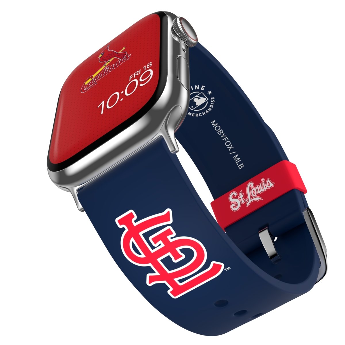 This Officially Licensed Watch Band Includes 20+ Exclusive Watch Faces MLB - St. Louis Cardinals Apple Watch Band | Officially Licensed | MobyFox