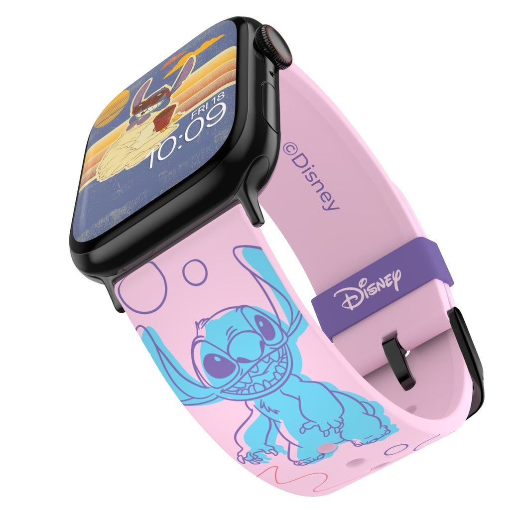 This Officially Licensed Watch Band Includes 4 Exclusive Watch Faces Lilo & Stitch - Hawaiian Stitch Samsung Watch Band | Officially Licensed | MobyFox
