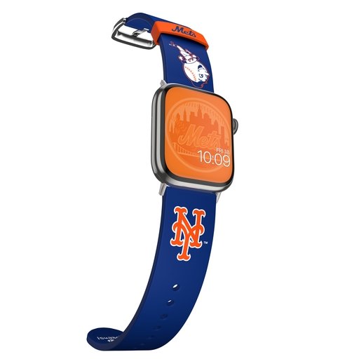 Tan New York Mets Leather Apple Watch Band