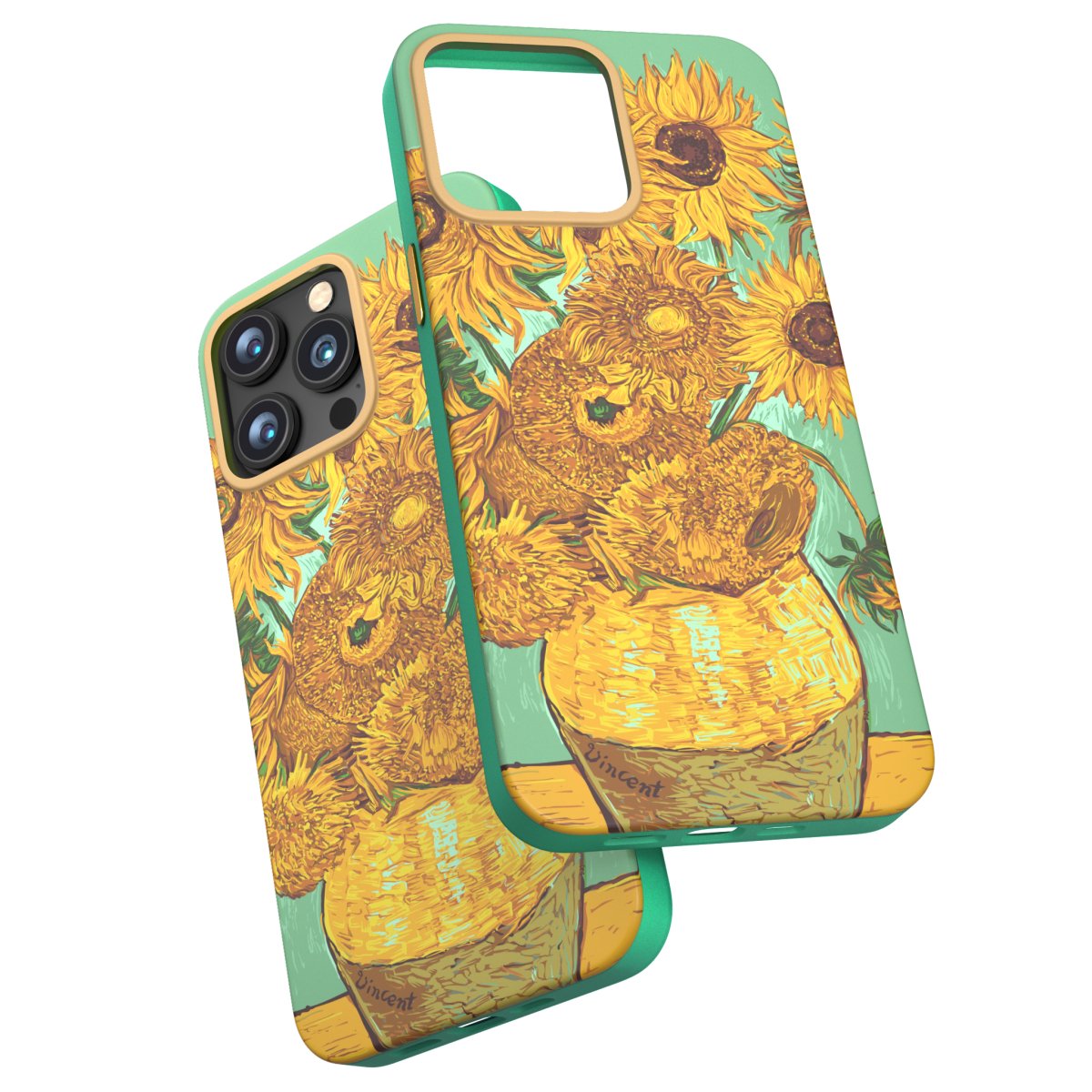 VAN GOGH Sunflowers Apple iPhone 14 Pro Max Phone Case - MobyFox